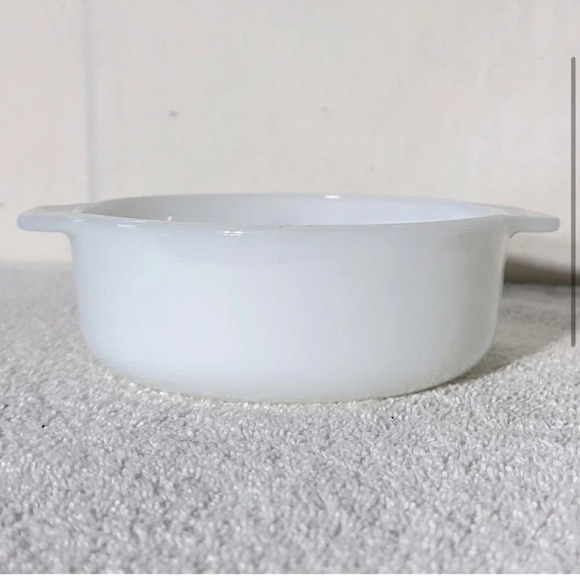 Vintage Dynaware Pyr-O-Rey Brown Daisy Round Milk  Glass Casserole Dish - Picture 3 of 10